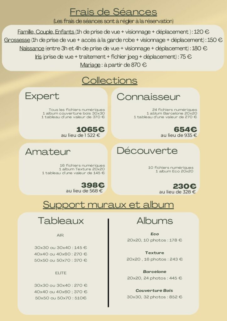 Tarifs